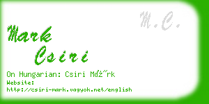 mark csiri business card